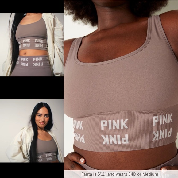 VS Pink Iced Coffee Seamless Sports Bra & Seamless High Waist Leggings - Picture 13 of 13